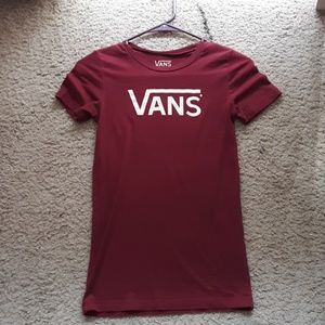 Vans maroon tee